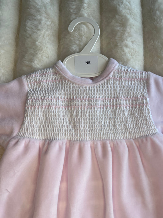 Girls Smock Chest Sleepsuit
