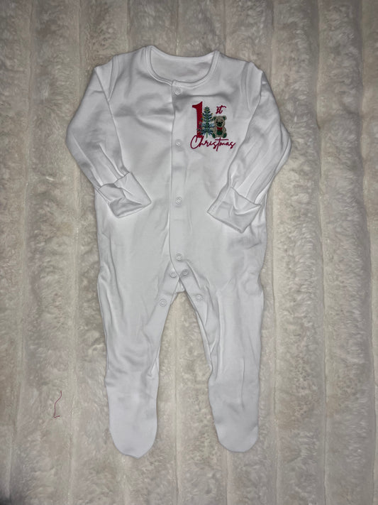 My 1st Christmas Baby Grow