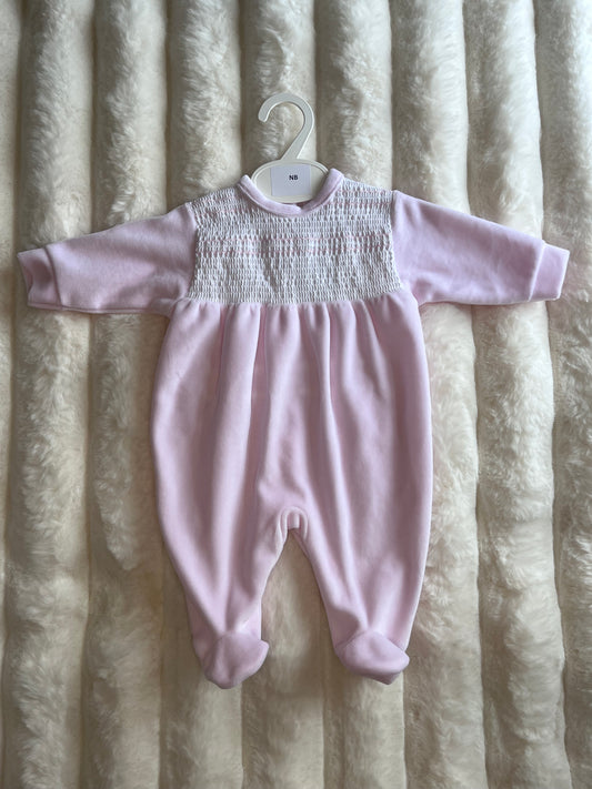 Girls Smock Chest Sleepsuit
