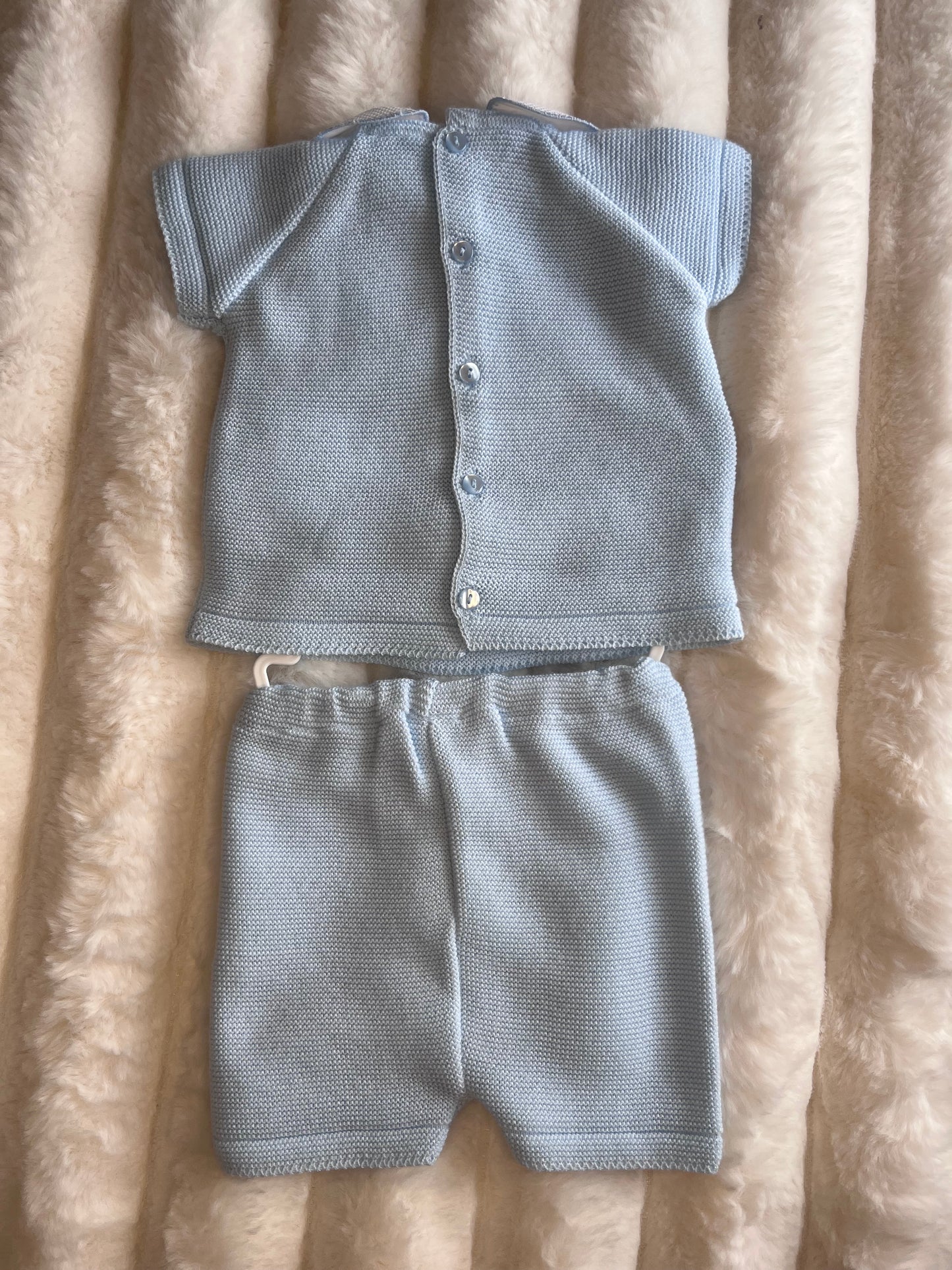 Boys Blue Knitted Two Piece Set