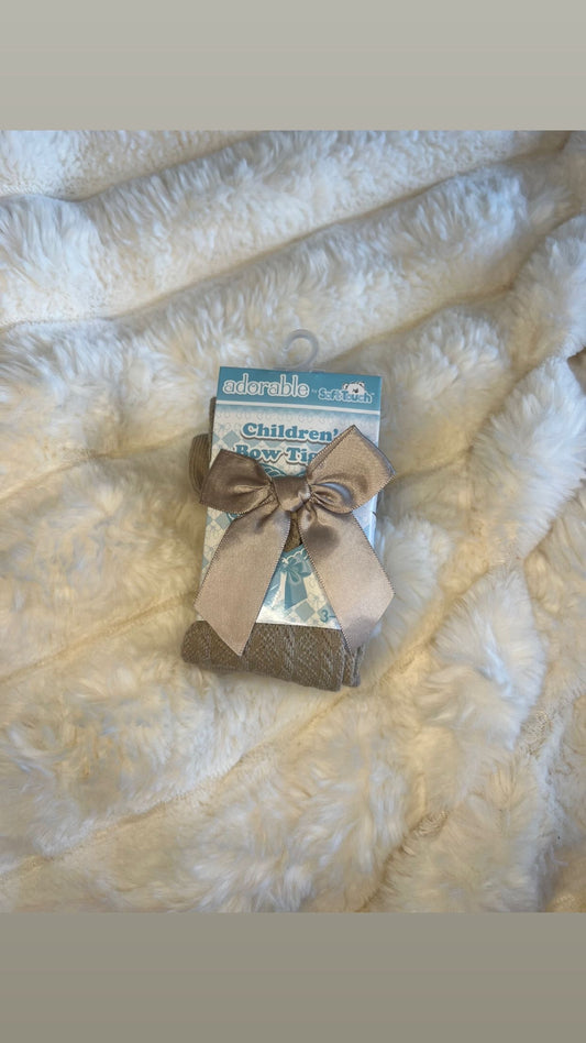 Beige Bow Children’s Tights 🎀