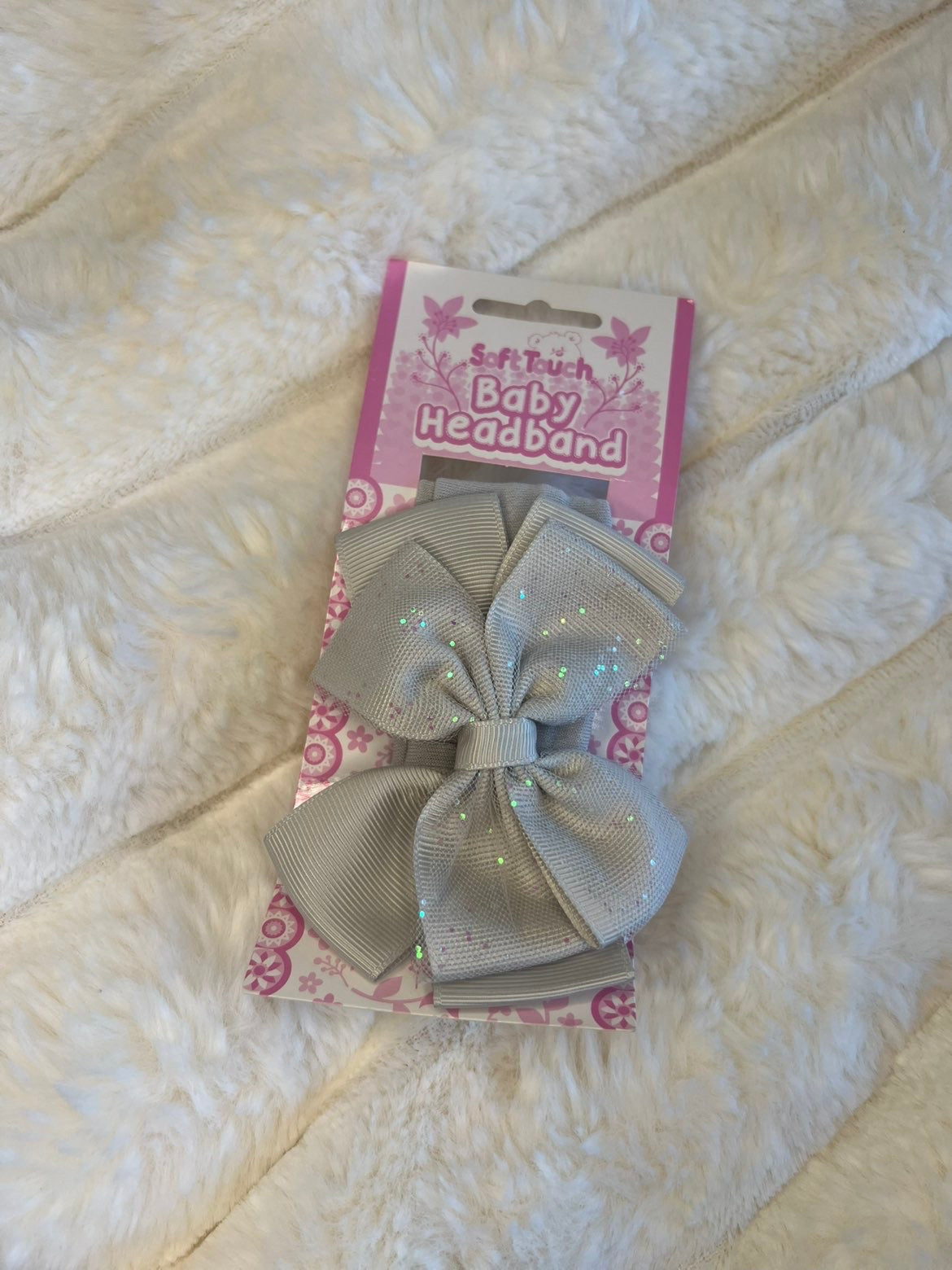 Grey Bow Headband 🎀