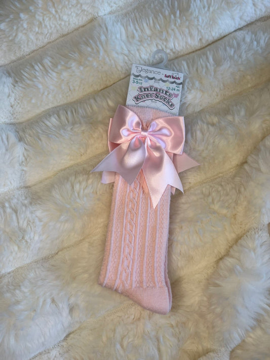 Pink Bow Socks